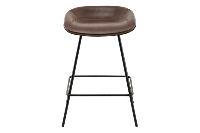 Стул полубарный Stool Group Фуриоса 44х70х44 см, цвет обивки коричневый, ножек чёрный