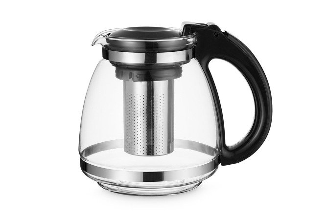 Изображение товара Заварочный чайник EVIO Aroma 1500 мл термостойкое стекло нержавеющая сталь