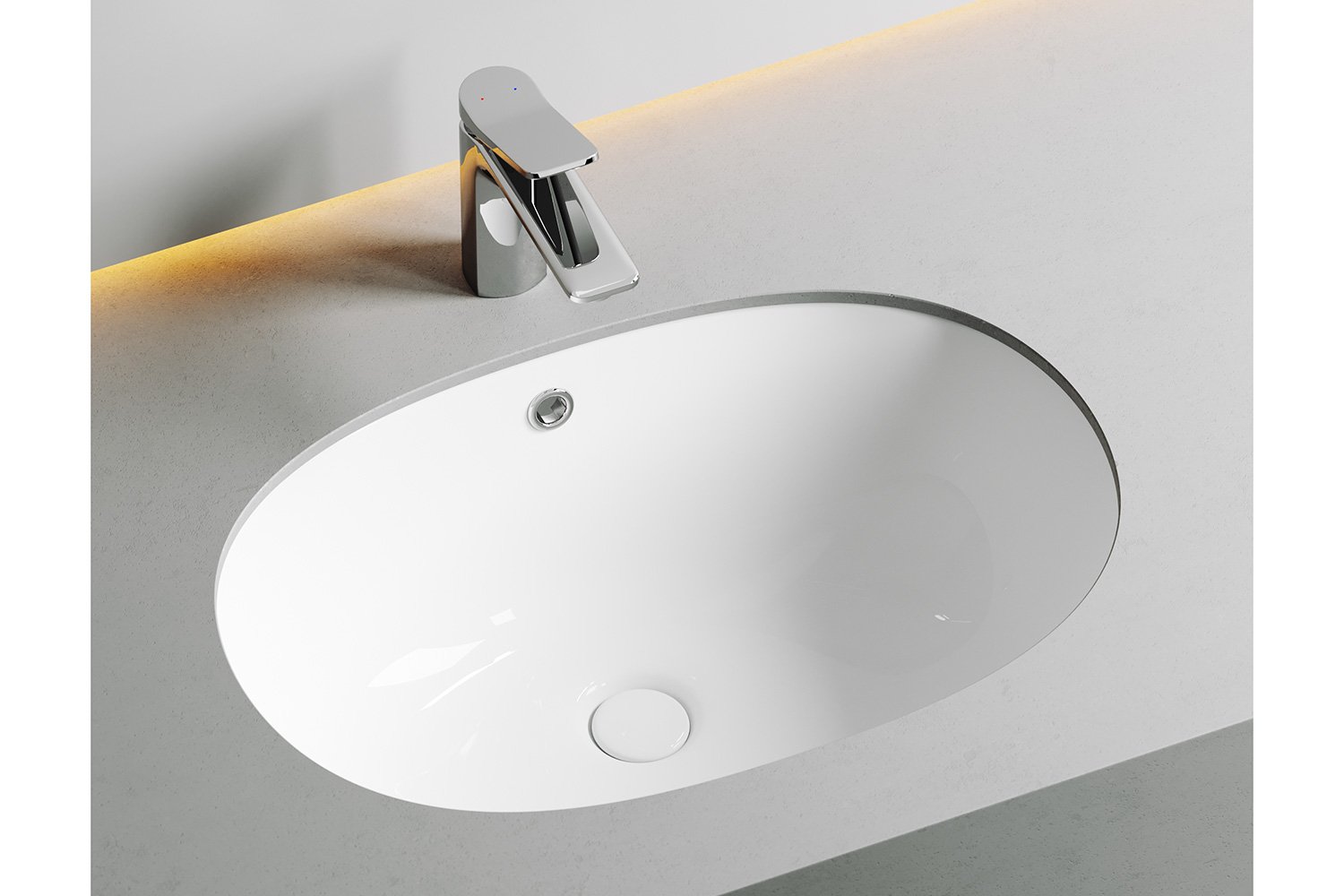 Умывальник встраиваемый снизу CERAMICANOVA Element CN6044 56.5х21х38.5 см