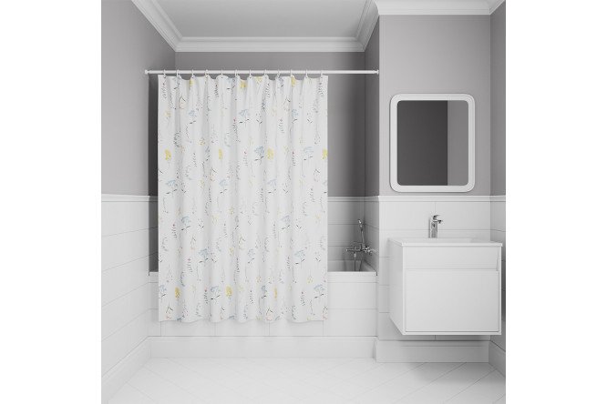 Штора для ванной комнаты IDDIS Base 180x200 см