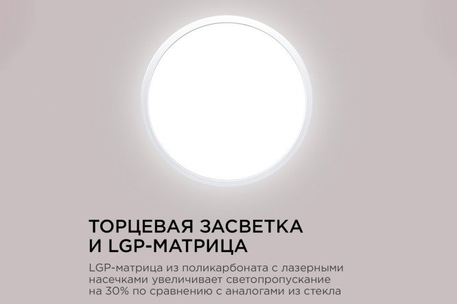 Светильник накладной APEYRON Spin 18-125 6 кв.м, 23x2.5x23 см, LED