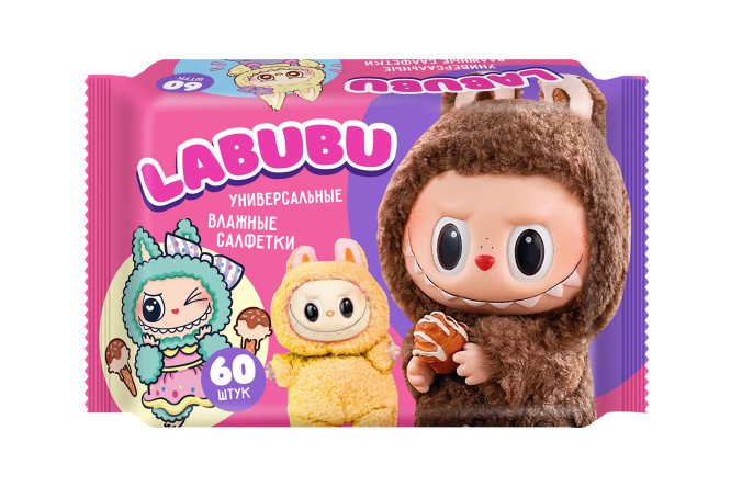 Изображение товара Влажные салфетки Labubu универсальные