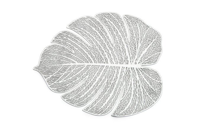 Изображение товара Салфетка на стол Monstera 39х0,1х31,5 см из ПВХ серебряная