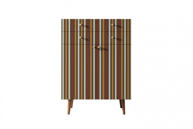 Изображение товара Комод Berber с принт-фасадом 80x110x45 см коричневый мебель для дома