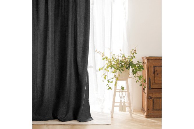Изображение товара Комплект штор Рогожка 200х270 см, 2 шт., цвет графит