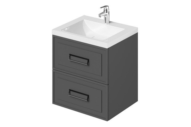 Изображение товара Тумба подвесная Pino 58 см, цвет каркаса графит, фасада графит