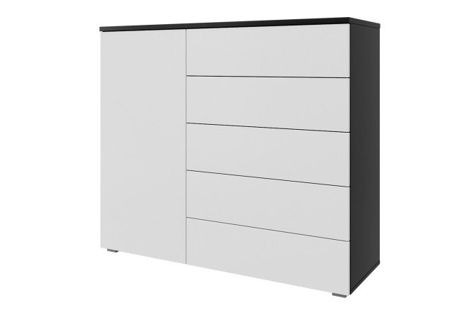 Изображение товара Комод Оскар Мун 125,4х109,2х44 см антрацит тальк современный дизайн