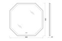 Зеркало с подсветкой BELBAGNO SPC-OTT-800-800-LED-TCH-WARM с подогревом 80х80 см