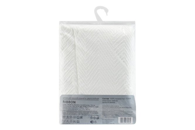Штора для ванной комнаты двухслойная MICASA Ribbon 180x200 см