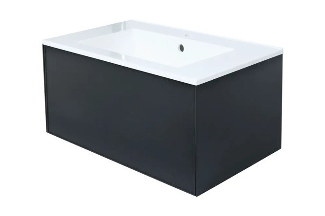 Изображение товара Подвесная тумба под раковину Parma 75 см черная МДФ