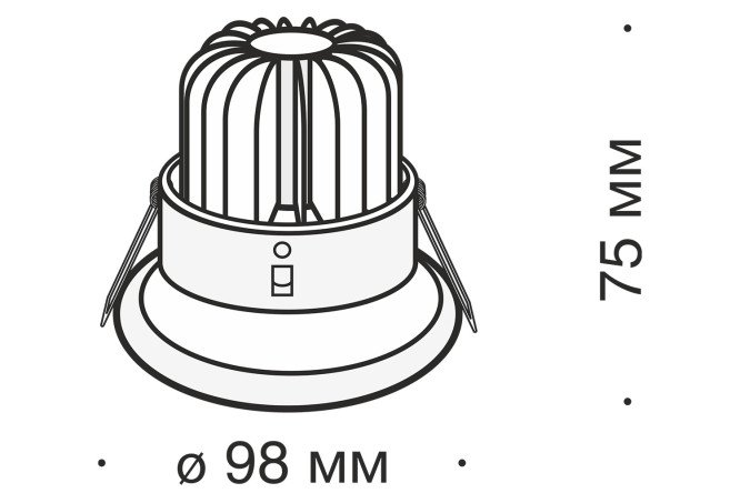 Светильник встраиваемый MAYTONI Downlight Yin 9.8x7.5x9.8 см, LED