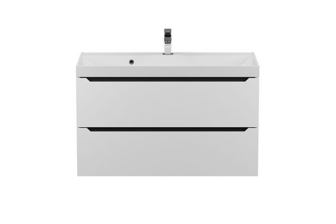 Изображение товара Подвесная тумба для ванной Tanos 90 см белый матовый с раковиной