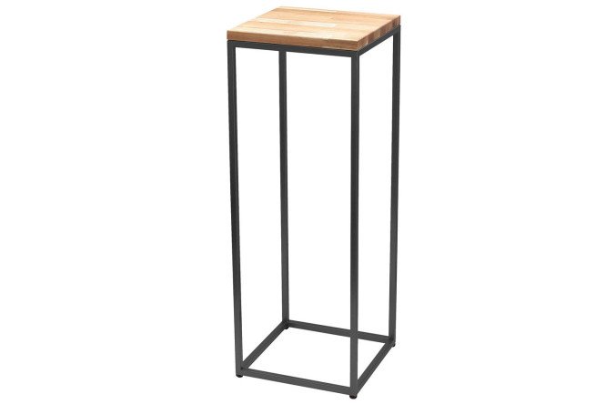 Изображение товара Столик под кашпо Tori 30х82,5х30 см напольный металлический с массивом дуба