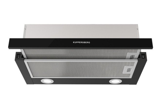 Изображение товара Вытяжка KUPPERSBERG High-Tech Slimhit 60 BG черная стильная и эффективная