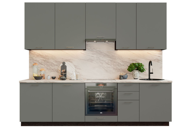 Изображение товара Кухня прямая Валерия 2,8 м дуб кальяри, монблан софт