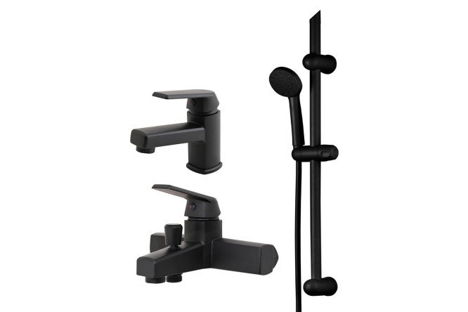 Изображение товара Набор смесителей ONELIFE P02-511b - стильное решение для ванной и кухни