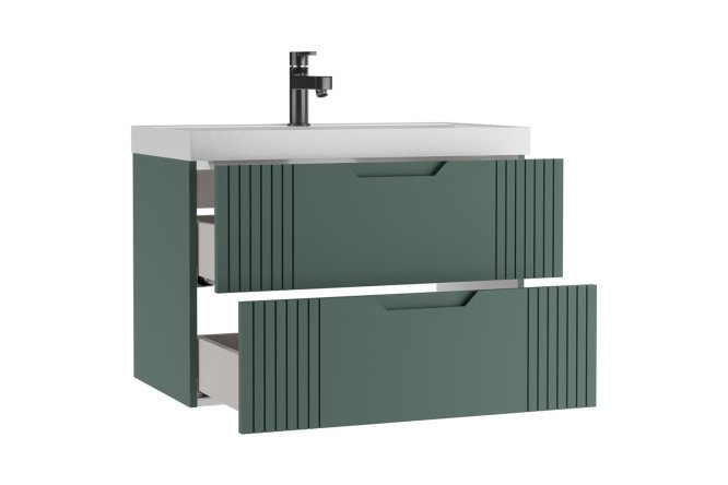 Тумба подвесная Домино Garden 80 В2 DG2505T 79 см, цвет каркаса зелёный, фасада зелёный