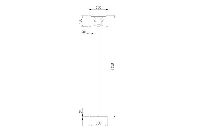 Светильник напольный с выключателем BOGATE'S Flamel 30x165x30 см, E14
