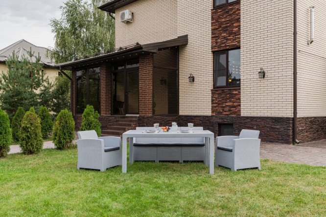 Изображение товара Комплект мебели Lana Dining цвет светло-серый