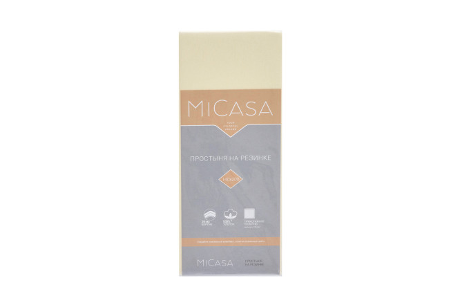 Простыня на резинке MICASA Plano Трикотаж 90х200 см