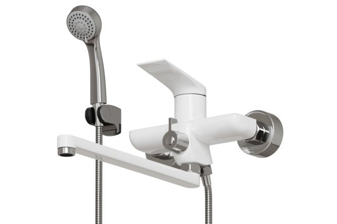 Изображение товара Смеситель MIXLINE Swan White ML41-02 для ванной и кухни стильный и надежный