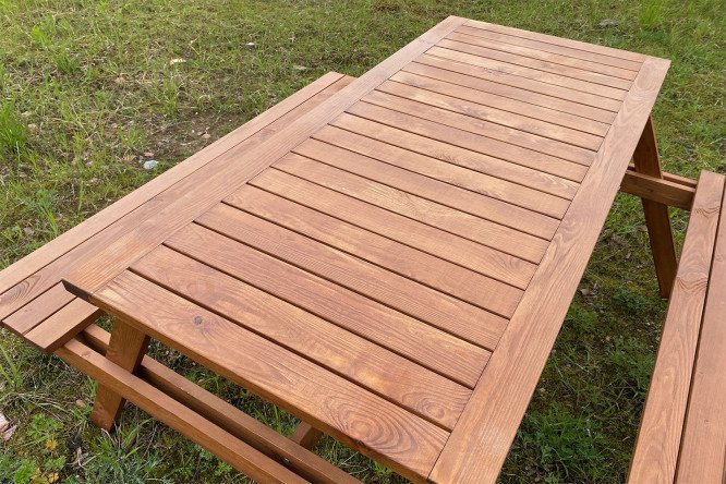 Стол-скамья G-TC-001WO 155x77x153 см