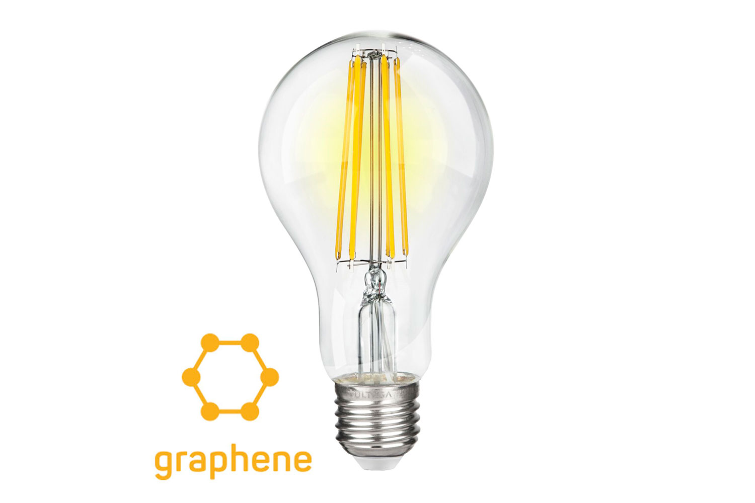 Лампа светодиодная VOLTEGA Crystal Graphene VG10-A1 E27, 15W, Груша, 4000 К, Холодный