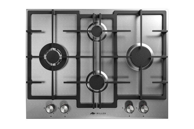 Изображение товара Газовая панель MILLEN MGHD 6501 IX 67 см с 4 зонами нагрева и нержавеющей сталью