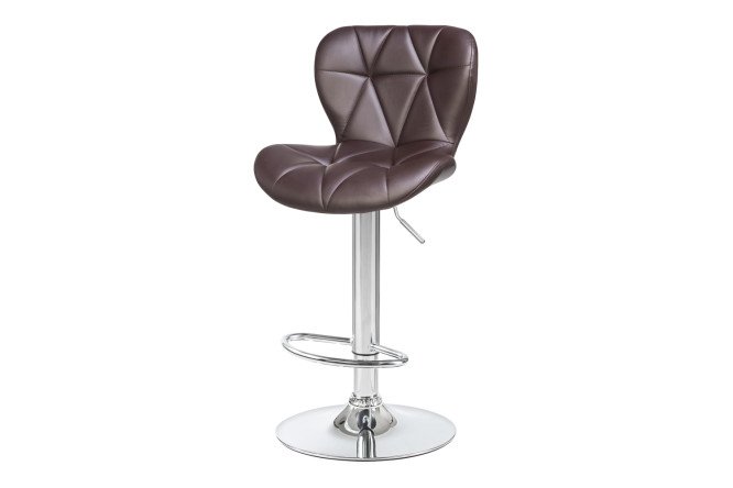 Изображение товара Стул барный DOBRIN Barny 46х89х54 см коричневый хром ножки