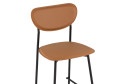 Стул барный Stool Group Minnie 42х89х49.5 см, цвет обивки коричневый, ножек чёрный