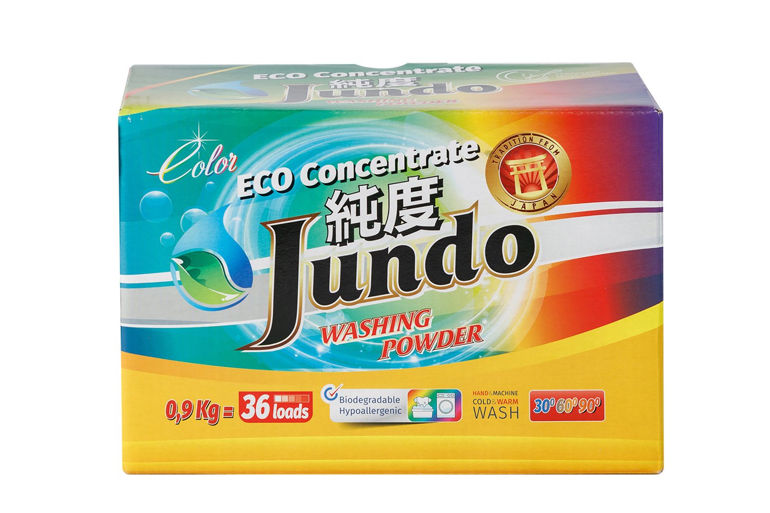 Купить  порошок для стирки цветного белья Jundo Color 900 г с .