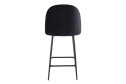 Стул полубарный Stool Group Логан 49х100х54 см, цвет обивки чёрный, ножек чёрный