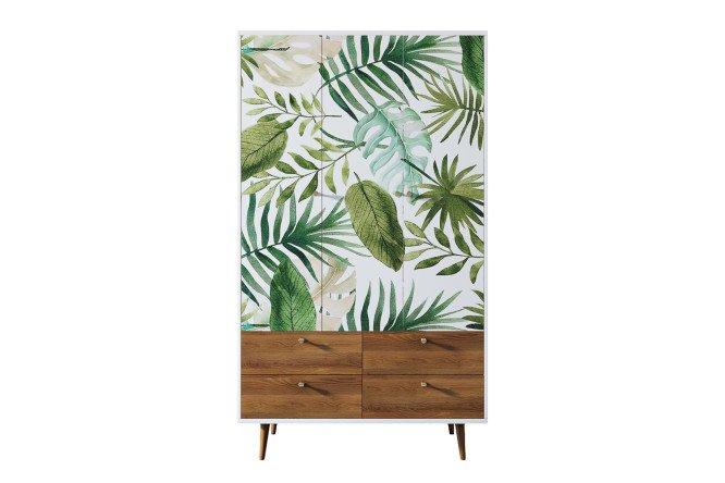 Изображение товара Трехстворчатый шкаф Berber с 4 ящиками размер 115х200х55 см