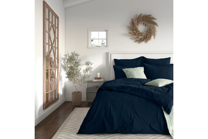 Простыня Sateen Twilight blue Сатин 220х240 см, Евро