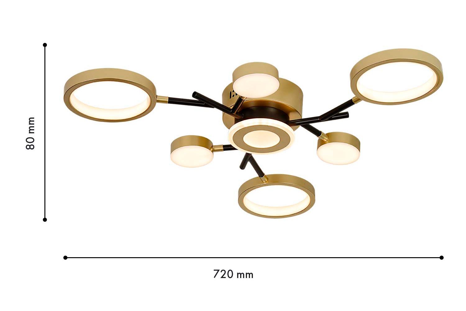 Светильник потолочный FAVOURITE Hybrid 12 кв.м., 72x8x72 см, LED
