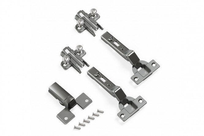 Петли Hettich Intermat 9936 W45 с амортизатором 95 градусов 2 шт. для навесных угловых шкафов