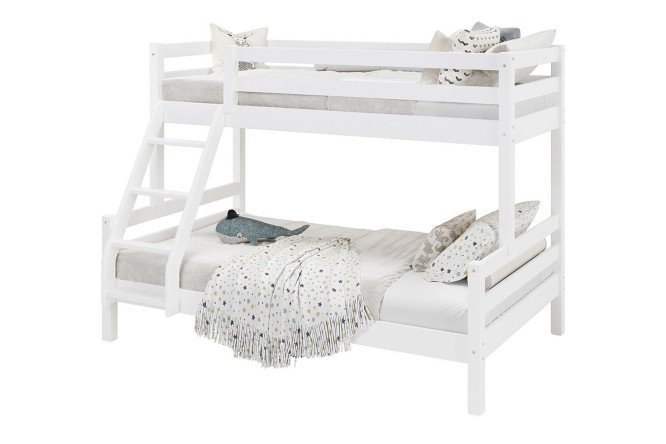 Изображение товара Двухъярусная кровать Грейс белый античный с основанием