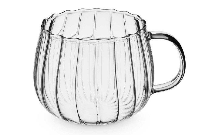 Изображение товара Стеклянная кружка HOFF Wave 380 мл стильный и практичный аксессуар