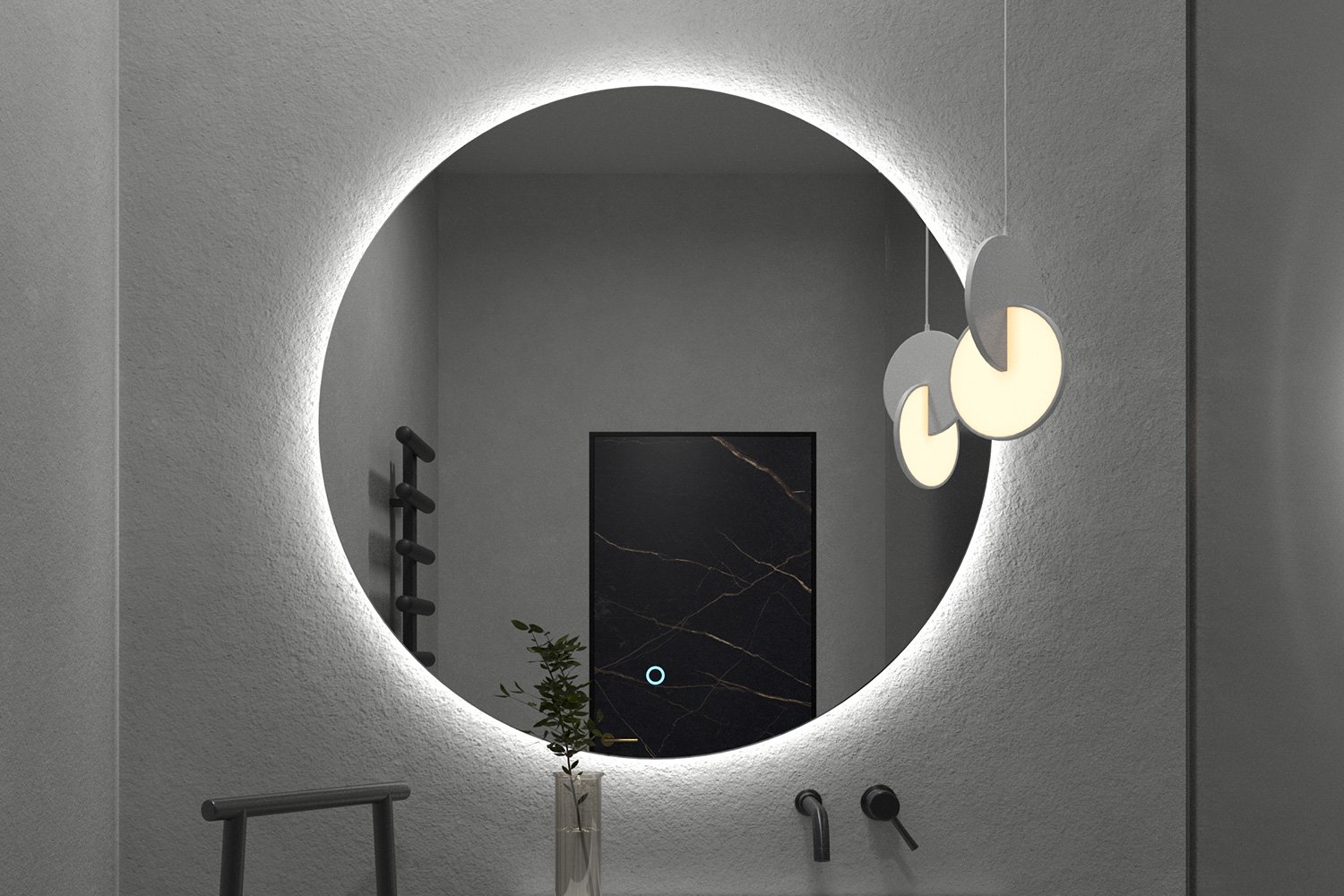 Зеркало круглое с LED-подсветкой ONIKA Сола 70 207047 70х70 см