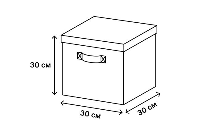 Кофр с крышкой HOFF Тоут для хранения вещей 30x30x30 см