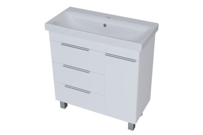 Изображение товара Тумба 1Marka Gaula 80 см белая для ванной без раковины