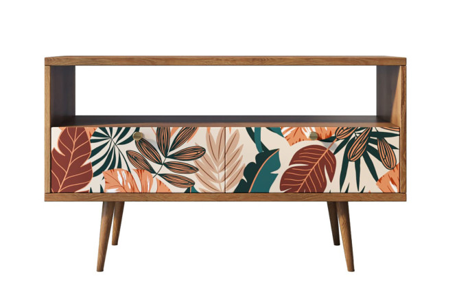 Изображение товара Консоль с 2 ящиками Berber коричневая с принтом Print_25