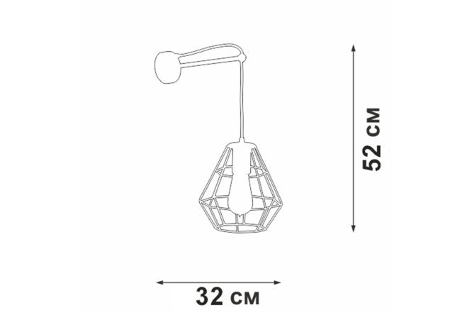 Светильник настенный VITALUCE V4389-0/1A 3 кв.м, E27