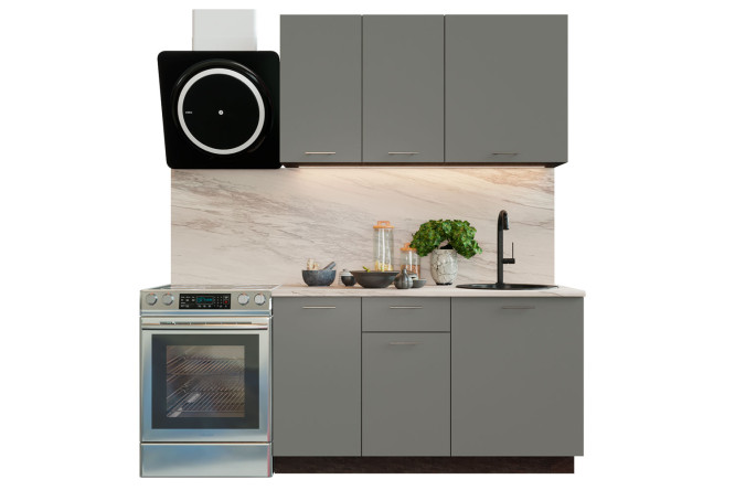 Изображение товара Кухня прямая Валерия 1,4 м дуб кальяри и монблан софт