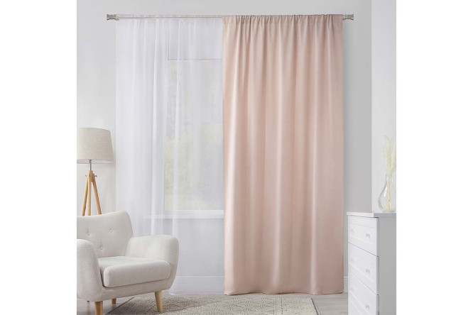 Изображение товара Штора MICASA Lany 150х280 см, цвет слоновая кость, рогожка, 1 шт.