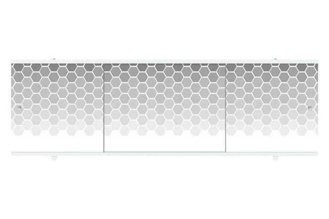 Изображение товара Экран под ванну Premium Collection Серая дымка раздвижной 168х56 см