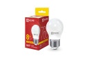 Лампа светодиодная IN HOME Vision Care LED-ШАР-VC E27, 8W, Шар, 3000 К, Тёплый