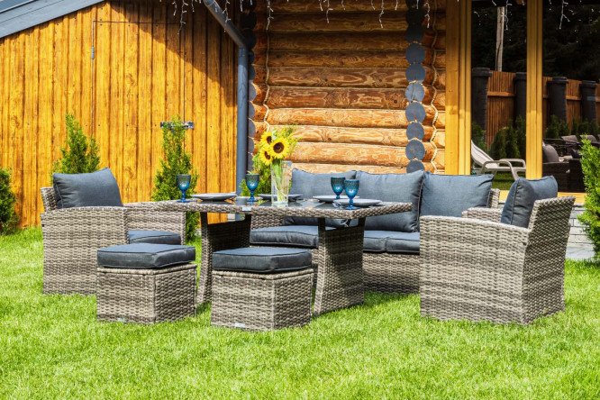 Комплект мебели Zoya цвет каркаса серый, отделки серый