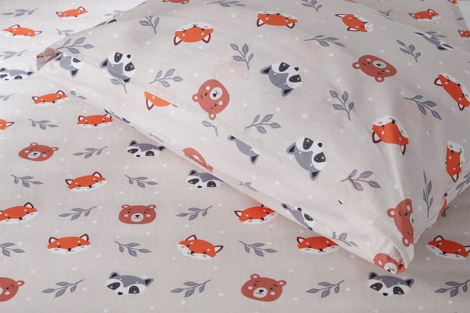 Комплект постельного белья MICASA Kids Cute animals 143х215 см