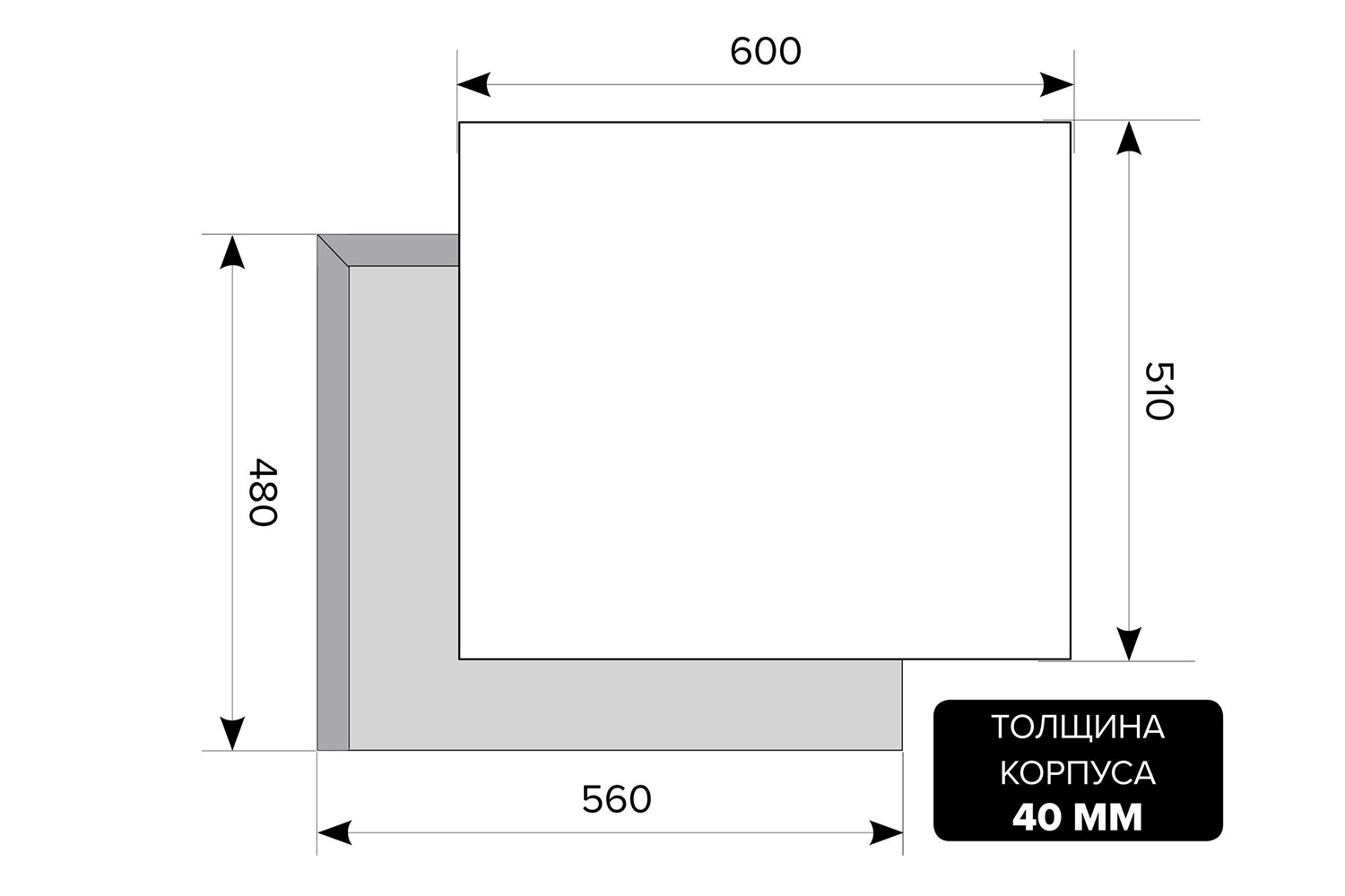 Газовая панель GVE 6043 C IV LIGHT